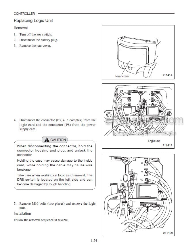 Photo 7 - Mitsubishi FBC15N FBC18N FBC18LN FBC20N FBC25N FBC25EN FBC25LN FBC30N FBC30LN Service Manual Forklift Chassis And Mast