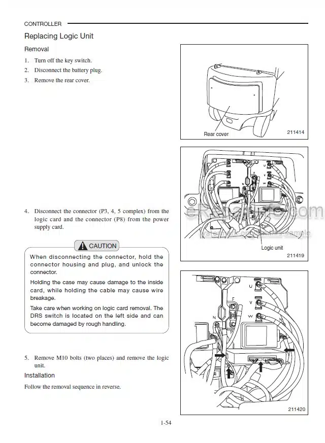 Photo 7 - Mitsubishi FBC15N FBC18N FBC18LN FBC20N FBC25N FBC25EN FBC25LN FBC30N FBC30LN Service Manual Forklift Chassis And Mast