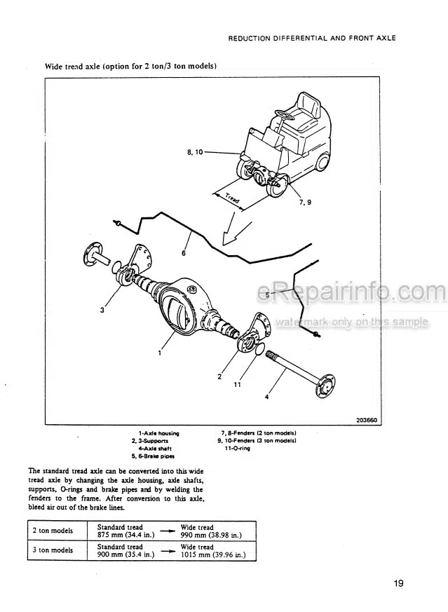 Photo 9 - Mitsubishi FBC15 FBC20 FBC25 FBC30 Service Manual Forklift Chassis 99719-74100