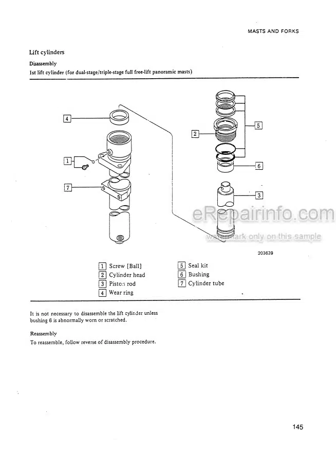 Photo 4 - Mitsubishi FBC15 FBC20 FBC25 FBC30 Service Manual Forklift Chassis 99719-74100
