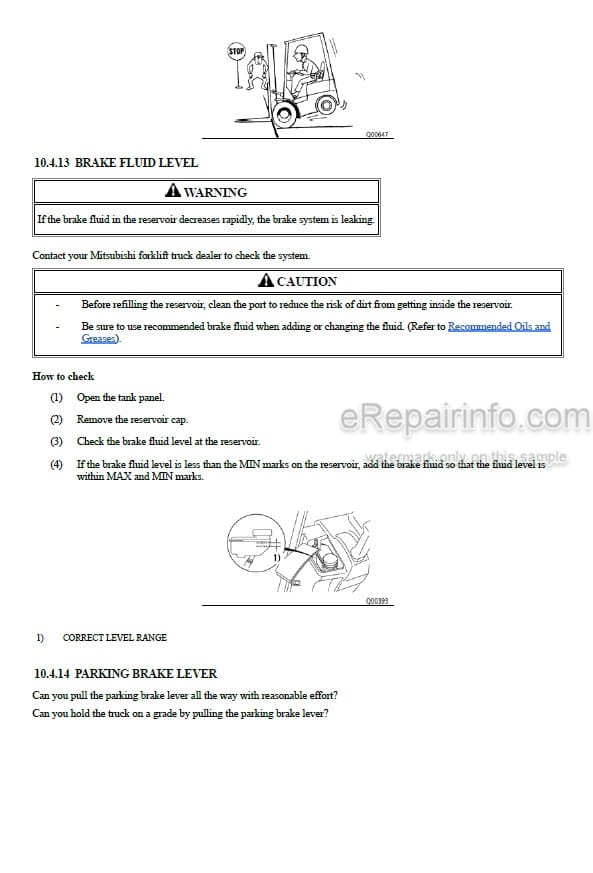 Photo 3 - Mitsubishi FBC22N2 FBC25N2 FBC25EN2 FBC25LN2 FBC30N2 FBC30LN2 Operation And Maintenance Manual Forklift 99750-7N100 99750-7N110