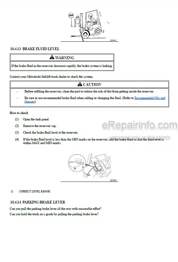 Photo 3 - Mitsubishi FBC22N2 FBC25N2 FBC25EN2 FBC25LN2 FBC30N2 FBC30LN2 Operation And Maintenance Manual Forklift 99750-7N100 99750-7N110