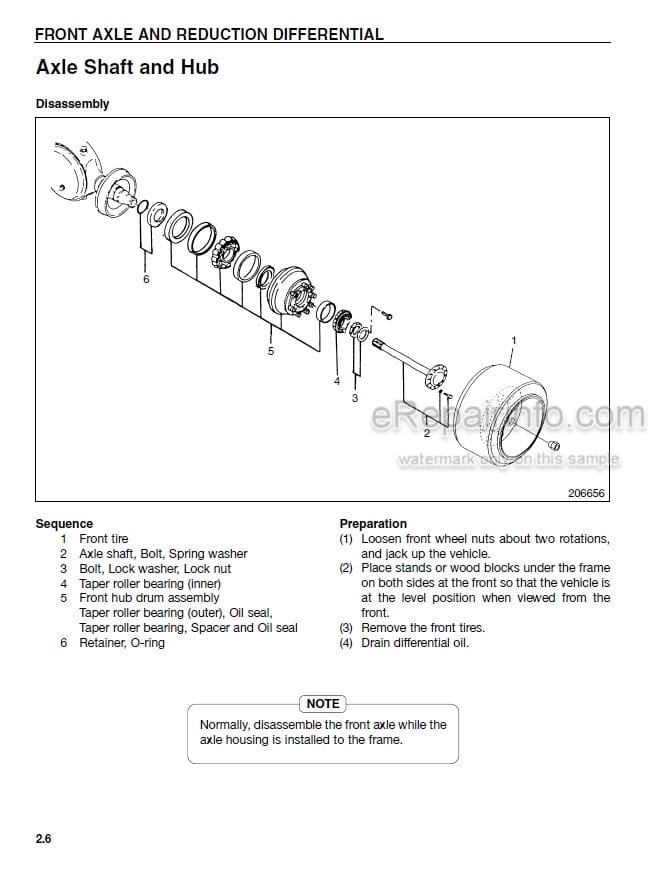 Photo 3 - Mitsubishi FBC35N FBC40N FBC45N Service Manual Forklift Chassis And Mast WENB8472-01