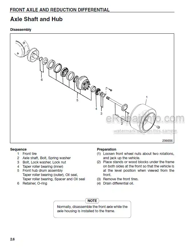 Photo 3 - Mitsubishi FBC35N FBC40N FBC45N Service Manual Forklift Chassis And Mast WENB8472-01