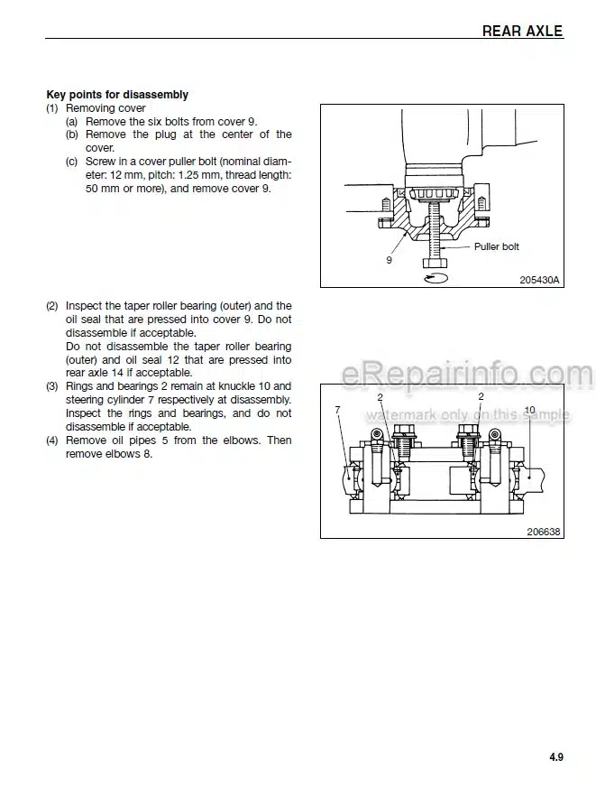 Photo 6 - Mitsubishi FD40N1 FD45N1 FD50CN1 FD50N1 FD55N1 Service Manual Forklift Chassis And Mast 99739-7A100