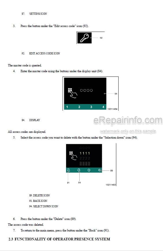 Photo 3 - Mitsubishi FBCS14N FBCS16N FBCS18N Operation And Maintenance Manual Forklift OMFEA-AFB50-180