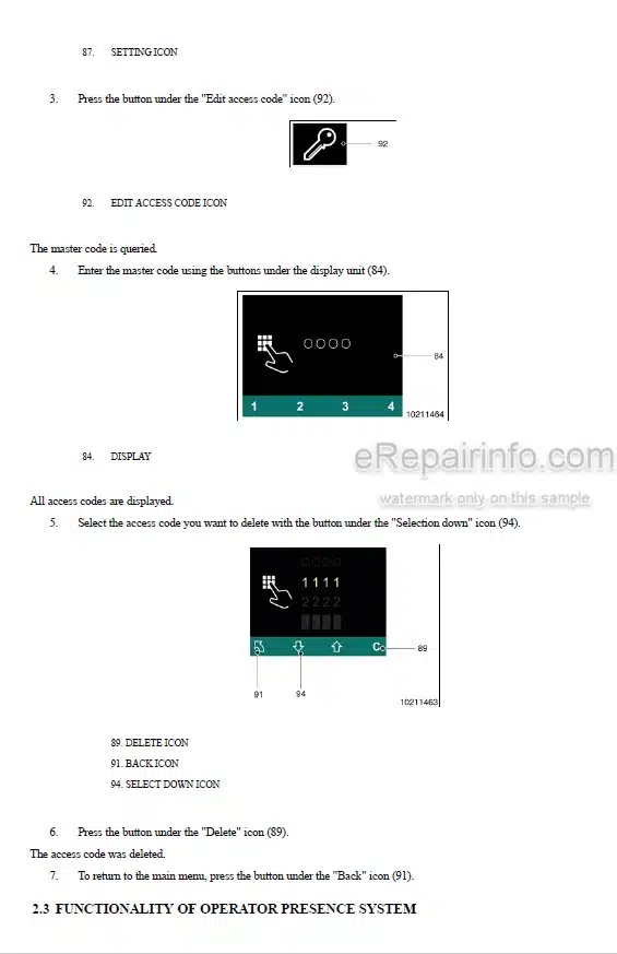 Photo 3 - Mitsubishi FBCS14N FBCS16N FBCS18N Operation And Maintenance Manual Forklift OMFEA-AFB50-180