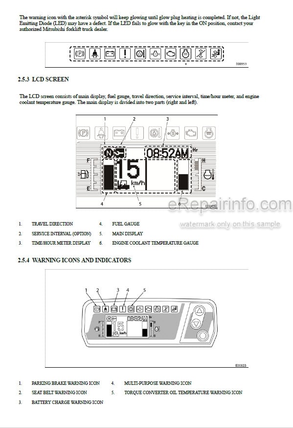 Photo 1 - Mitsubishi FD100N1 FD120N1 FD135N1 FD150AN1 FD160AN1 Service Manual Forklift Chassis And Mast 99799-50100