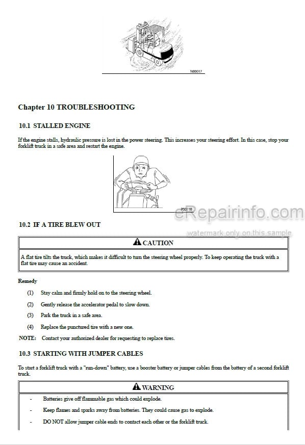 Photo 5 - Mitsubishi FD100N2 FD120N2 FD135N2 FD150AN2 FD160AN2 Operation And Maintenance Manual Forklift 99790-78100