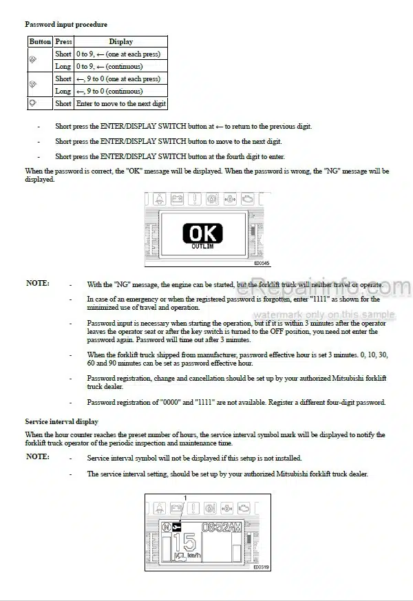 Photo 4 - Mitsubishi FD100N2 FD120N2 FD135N2 FD150AN2 FD160AN2 Operation And Maintenance Manual Forklift 99790-78100