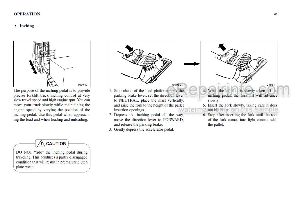 Photo 7 - Mitsubishi FD80 FD90 Operation And Maintenance Manual Forklift 99700-79120