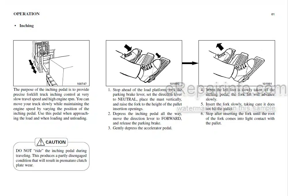 Photo 12 - Mitsubishi FD100 FD115 FD135 FD150A Operation And Maintenance Manual Forklift 99790-73120