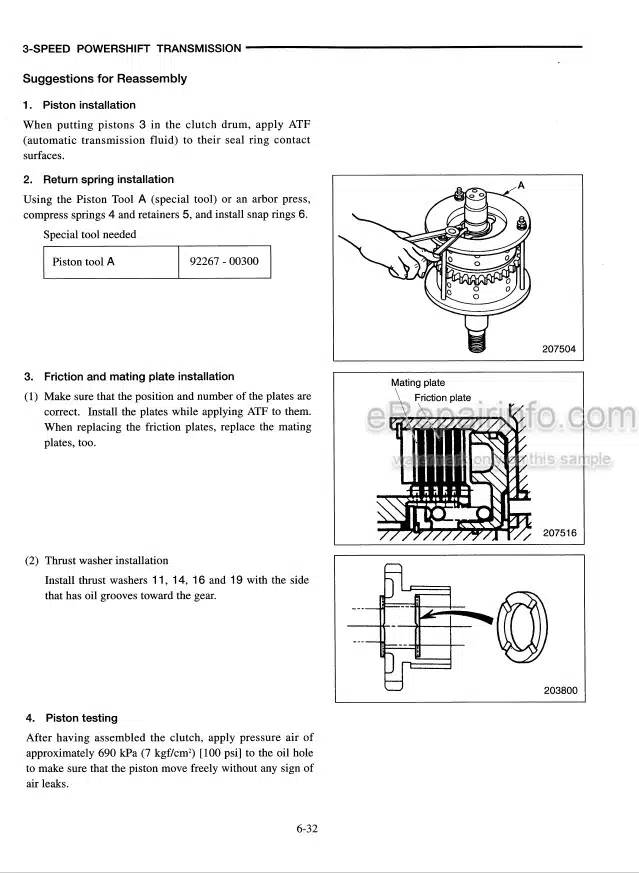 Photo 6 - Mitsubishi FD100 FD115 FD135 Service Manual Forklift 99799-07110