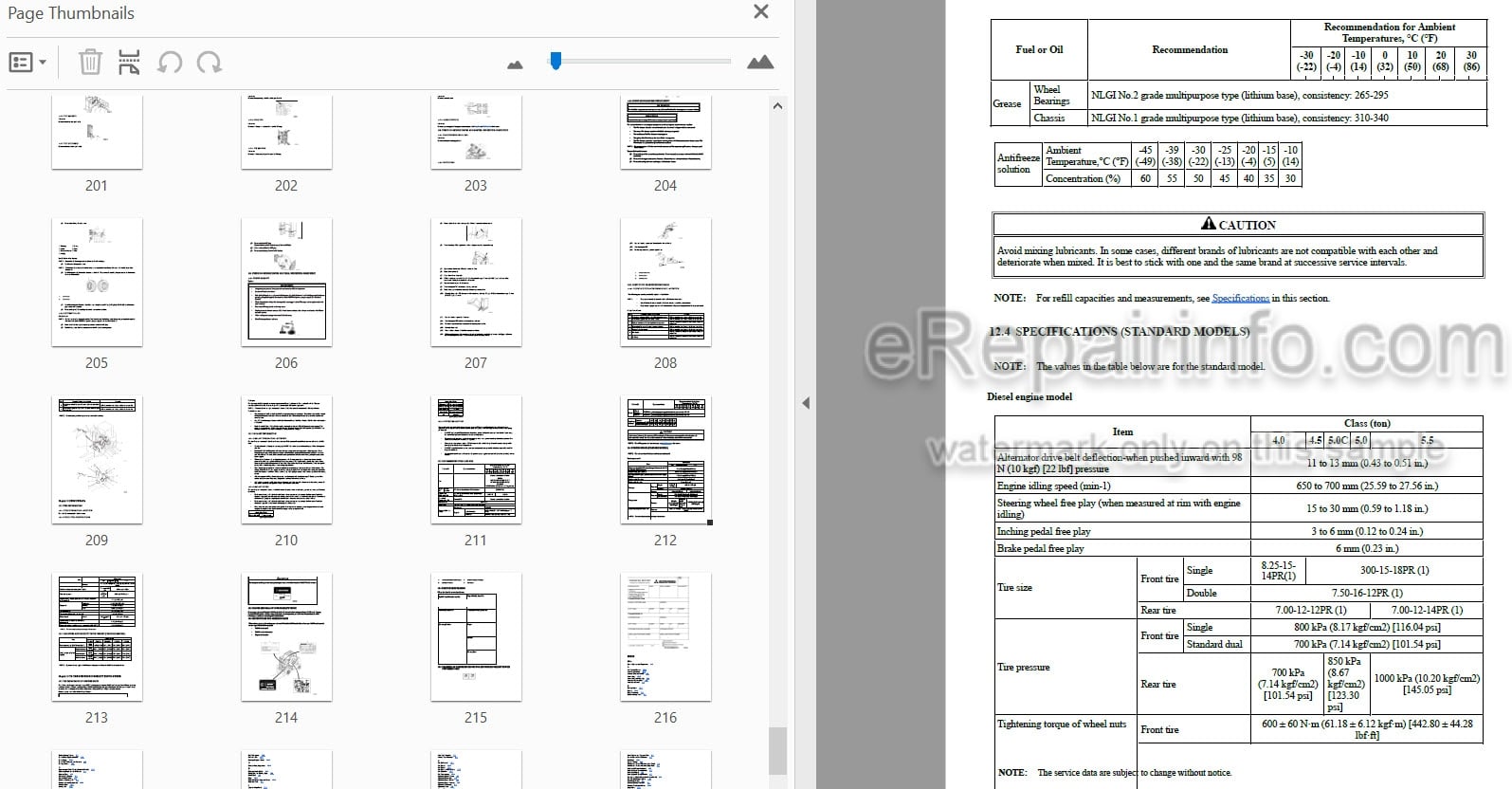 Photo 3 - Mitsubishi FD40N1 FD45N1 FD50CN1 FD50N1 FD55N1 Operation And Maintenance Manual Forklift 99730-7A130