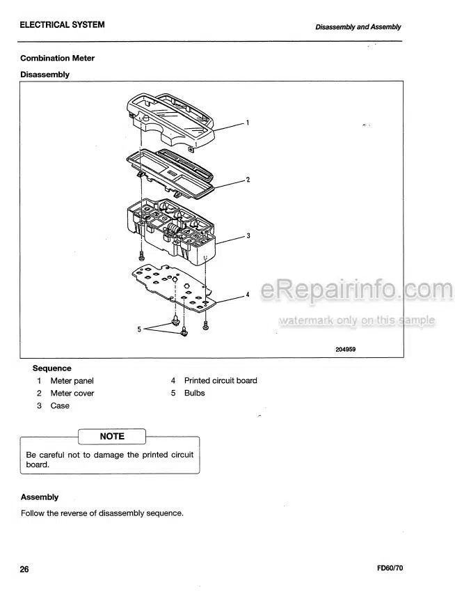 Photo 3 - Mitsubishi FD60 FD70 Service Manual Forklift Chassis And Mast 99709-76100