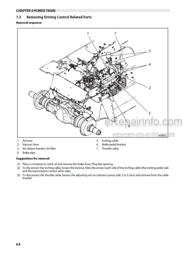 Photo 3 - Mitsubishi FD70NM Service Manual Forklift Chassis And Mast 99709-7C100