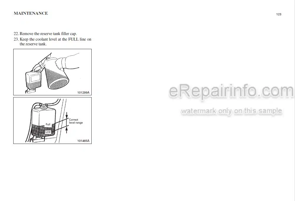Photo 4 - Mitsubishi FD80 FD90 Operation And Maintenance Manual Forklift 99700-79120