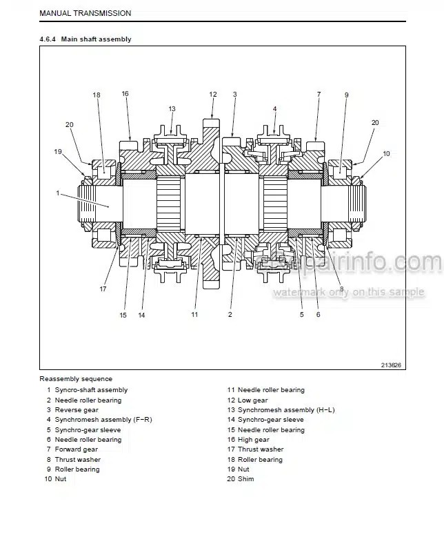 Photo 3 - Mitsubishi FG10N FG15N FG15ZN FG18N FG18ZN FG20CN FG20N FG20ZN FG25N FG25ZN FG30N FG35AN FD10N FD15N FD18N FD20CN FD20N FD25N FD30N FD35AN FGE15N FGE18N FGE20CN FGE20N FGE20ZN FGE25N FGE25ZN FGE30N FGE35AN Service Manual Forklift 99719-18110