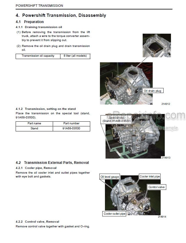 Photo 7 - Mitsubishi FD100N1 FD120N1 FD135N1 FD150AN1 FD160AN1 Service Manual Forklift Chassis And Mast 99799-50100