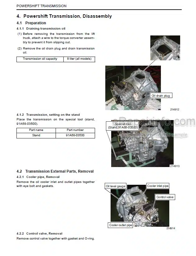 Photo 6 - Mitsubishi FG20S FG25S FG30S FD20HS FD25HS FD30HS Operation And Maintenance Manual Forklift 99720-70110