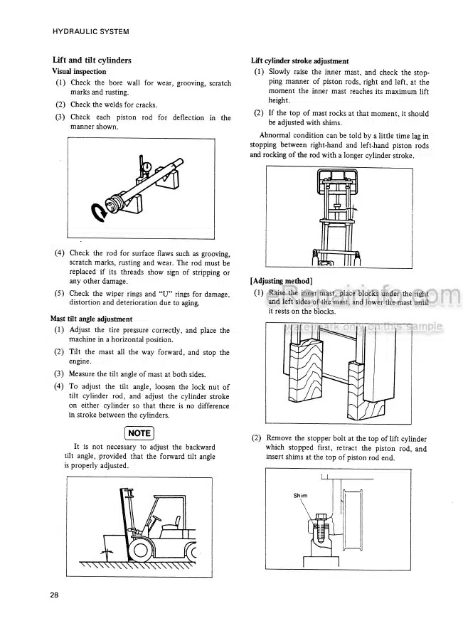 Photo 3 - Mitsubishi FG10 FG14 FG15 FG18 FG20 FG25 FG30 FG35A FD10 FD14 FD15 FD18 FD20 FD25 FD30 FD35A Service Manual Forklift 99719-01170A