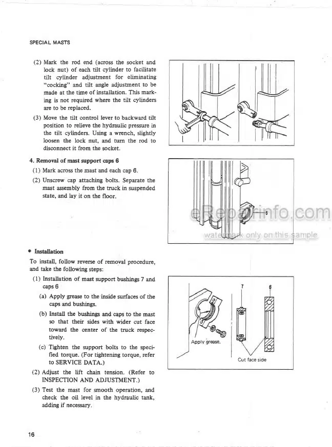 Photo 7 - Mitsubishi FG10 FG14 FG15 FG18 FG20 FG25 FG30 FG35A FD10 FD14 FD15 FD18 FD20 FD25 FD30 FD35A Service Manual Forklift 99719-01170A