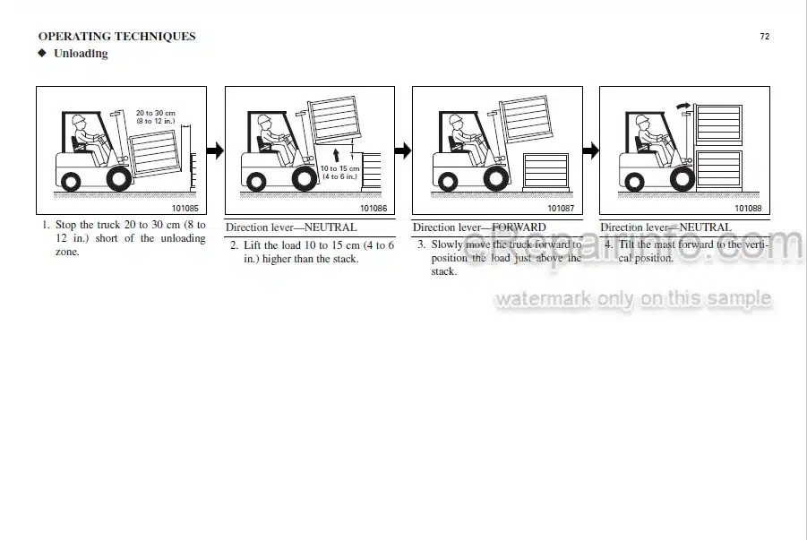 Photo 3 - Mitsubishi FG15K FG18K FG20K FG20K-HO FG25K FG25K-HO FG30K FG35K Operation And Maintenance Manual Forklift 99710-71160