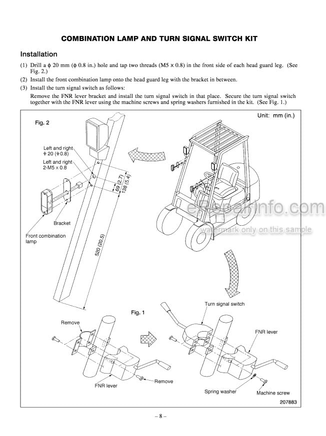 Photo 1 - Mitsubishi FG15K FG18K FG20K FG20K-HO FG25K FG25K-HO FG30K FG35K FD20K FD25K FD30K FD35K Service Manual Supplement Options For Forklift 99719-91100