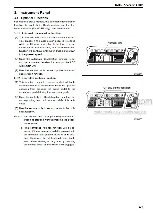 Photo 7 - Mitsubishi FG20N FG20HN FG25N FG25HN FG30N FG35N FD20N FD25N FD30N FD35N Service Manual Supplement Wet Brake System For Forklift 99719-5W110