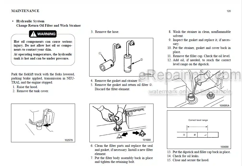 Photo 1 - Mitsubishi FG35 FG40 FG45 FG50 FD35 FD40 FD45 FD50 Operation And Maintenance Manual Forklift 99730-78100