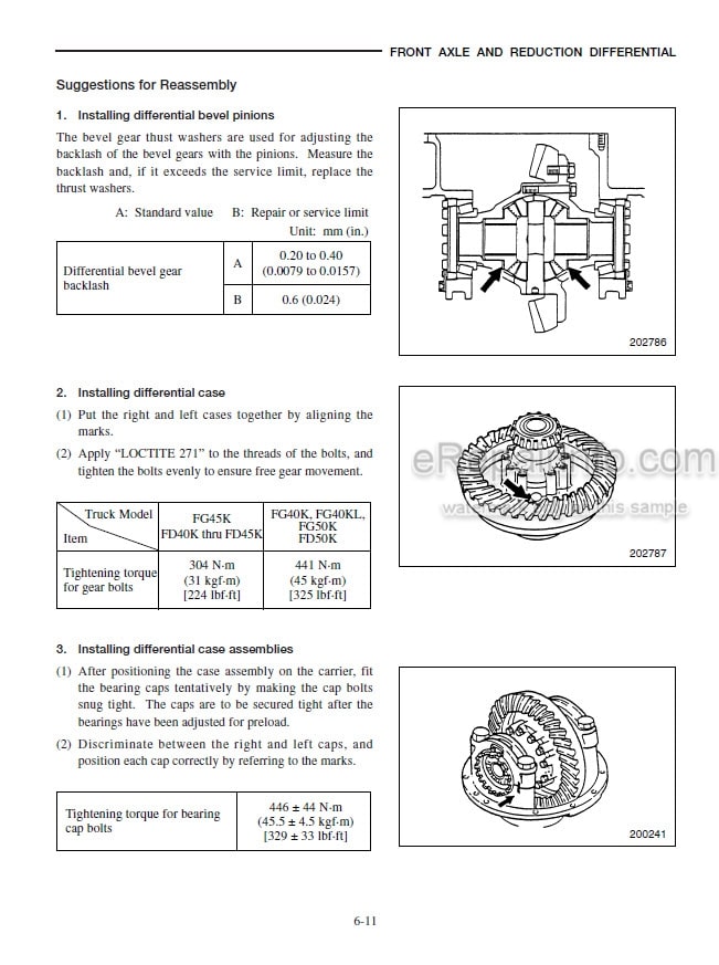 Photo 1 - Mitsubishi FG40K FG40KL FD40K FD40KL FG45K FG50K FD45K FD50K Service Manual Forklift 99739-76100
