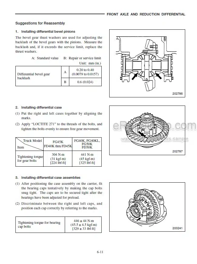 Photo 7 - Mitsubishi FD100 FD115 FD135 Service Manual Forklift 99799-07110