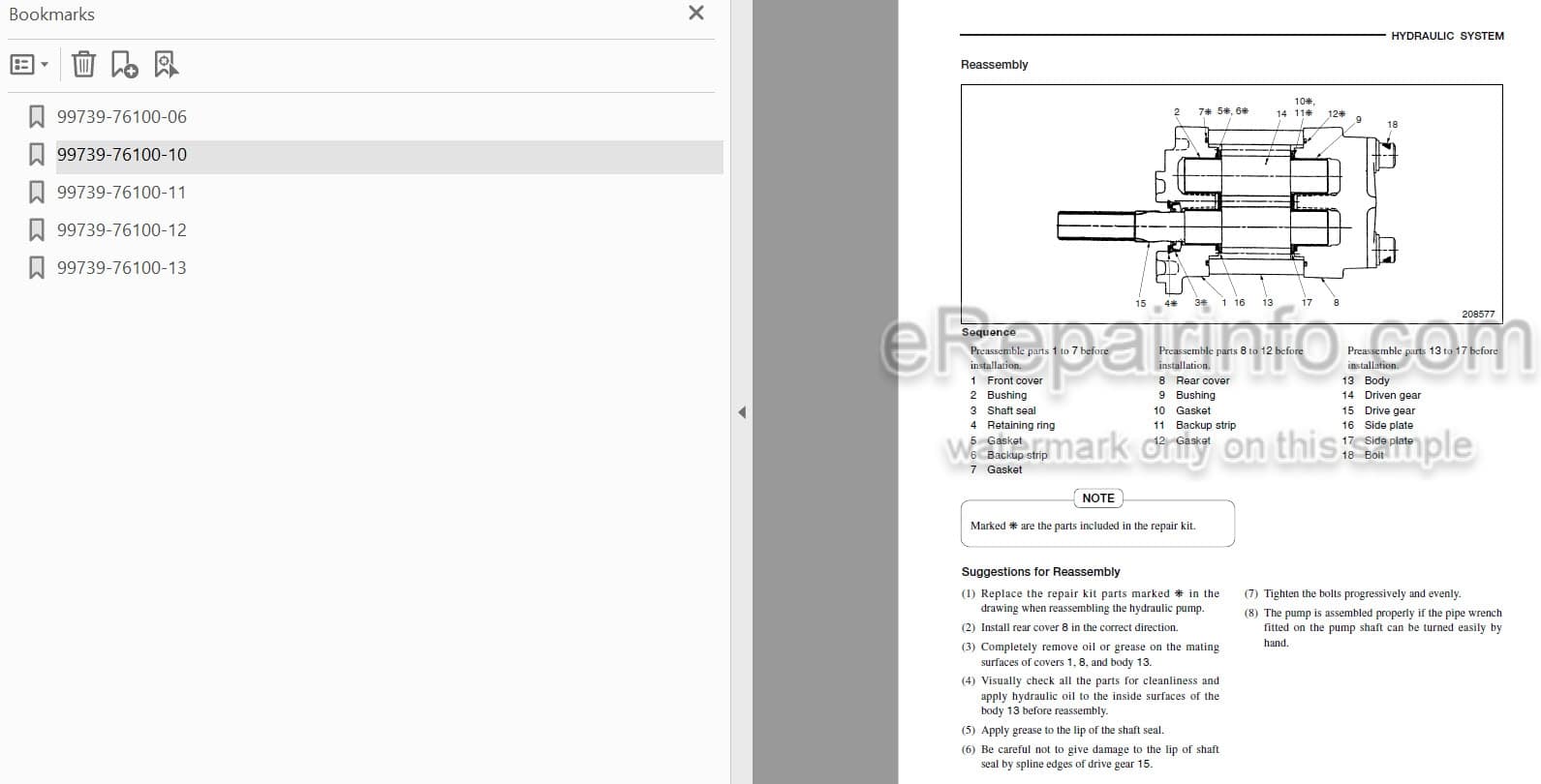 Photo 5 - Mitsubishi FG40K FG40KL FD40K FD40KL FG45K FG50K FD45K FD50K Service Manual Forklift 99739-76100