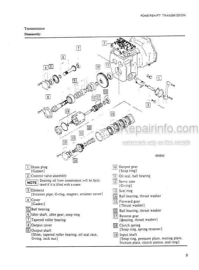Photo 3 - Mitsubishi FGC10 FGC15 FGC20 FGC25 FGC30 FDC20 FDC25 Service Manual Forklift Chassis 99719-01190