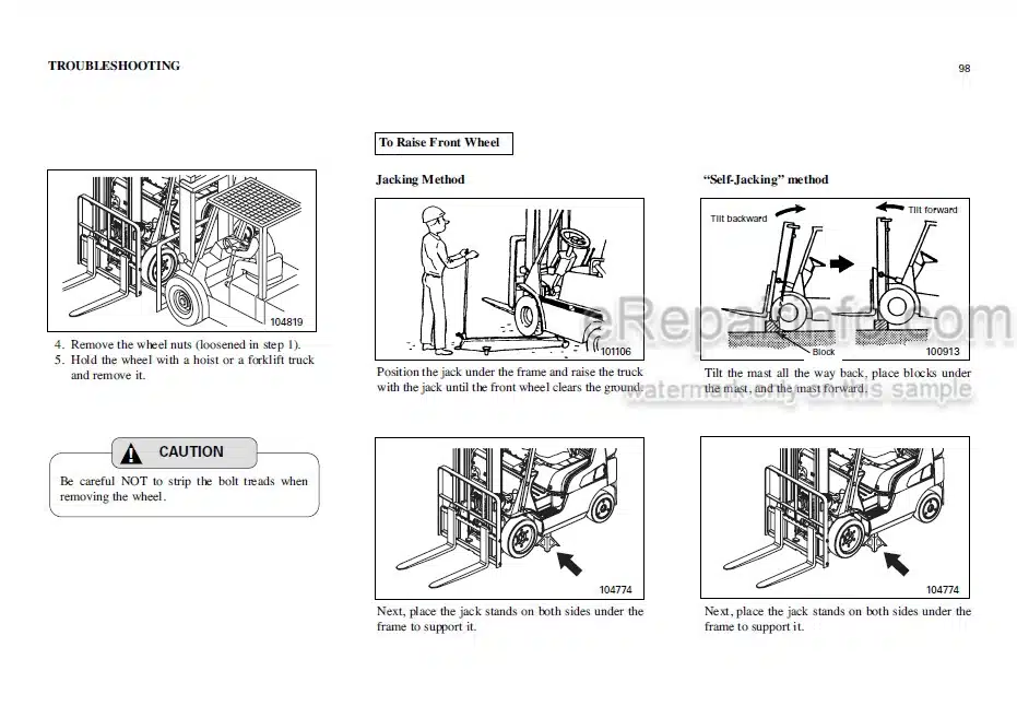 Photo 9 - Mitsubishi FGC15N FGC18N FGC20CN FGC20N FGC20N-HO FGC25N FGC25N-HO FGC28N FGC30N FGC33N Operation And Maintenance Manual Forklift 99710-7C110 99710-7C130[2]