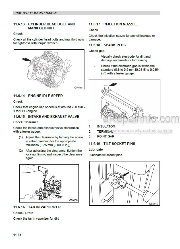Photo 7 - Mitsubishi FGC15N FGC18N FGC20CN FGC20N FGC20N-HO FGC25N FGC25N-HO FGC28N FGC30N FGC33N Operation And Maintenance Manual Forklift 99710-7C110 99710-7C130[2]