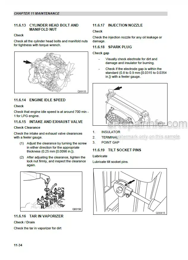 Photo 11 - Mitsubishi FGC15N FGC18N FGC20CN FGC20N FGC25N FGC30N FGC33N Operation And Maintenance Manual Forklift 99720-7C120 99720-7C121[2]