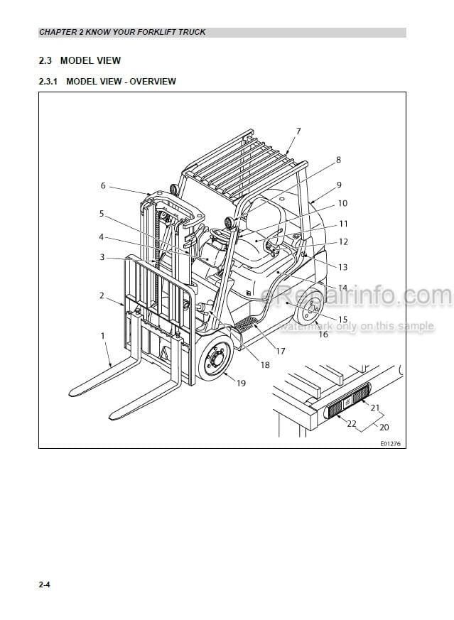 Photo 5 - Mitsubishi FGC15N FGC18N FGC20CN FGC20N FGC25N FGC30N FGC33N Operation And Maintenance Manual Forklift 99720-7C120 99720-7C121[2]