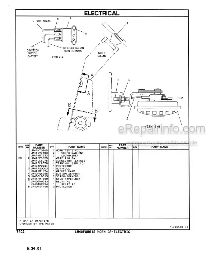 Photo 1 - Mitsubishi FGC33 FGC35 FGC35C FGC40 FGC45 FGC50C-PRH Parts List Forklift 1592-0193