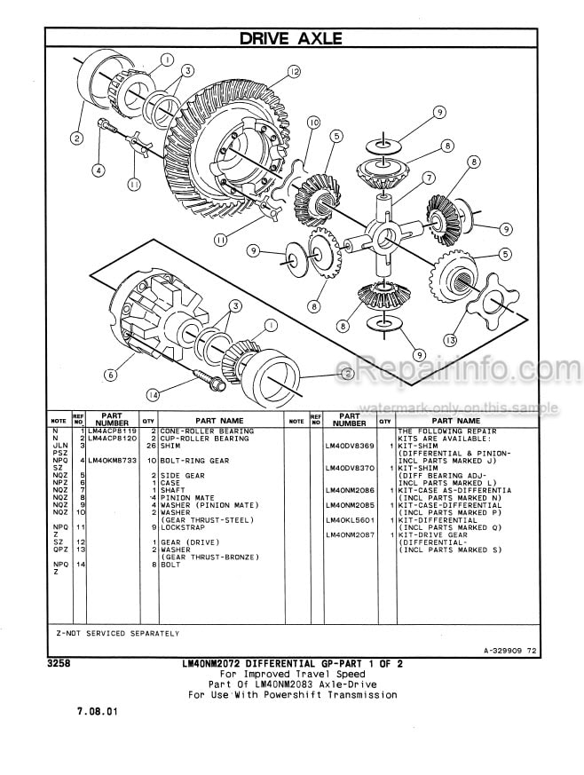 Photo 5 - Mitsubishi FGC33 FGC35 FGC35C FGC40 FGC45 FGC50C-PRH Parts List Forklift 1592-0193