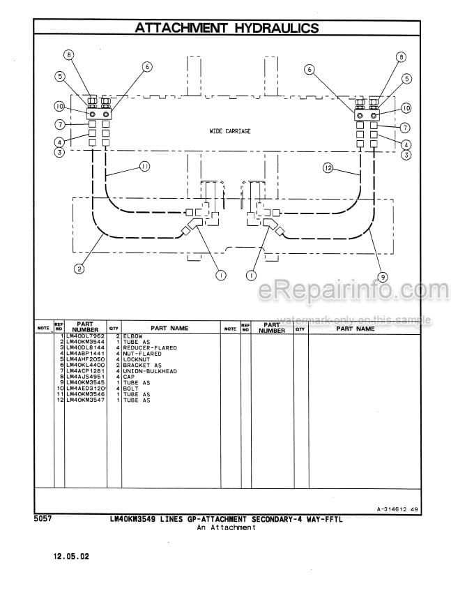 Photo 4 - Mitsubishi FGC33 FGC35 FGC35C FGC40 FGC45 FGC50C-PRH Parts List Forklift 1592-0193