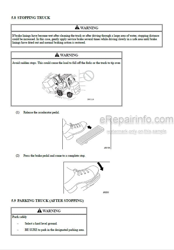 Photo 3 - Mitsubishi FGC35K FGC40K FGC45K FGC55K FGC60K FGC70K Operation And Maintenance Manual Forklift 99730-7D120