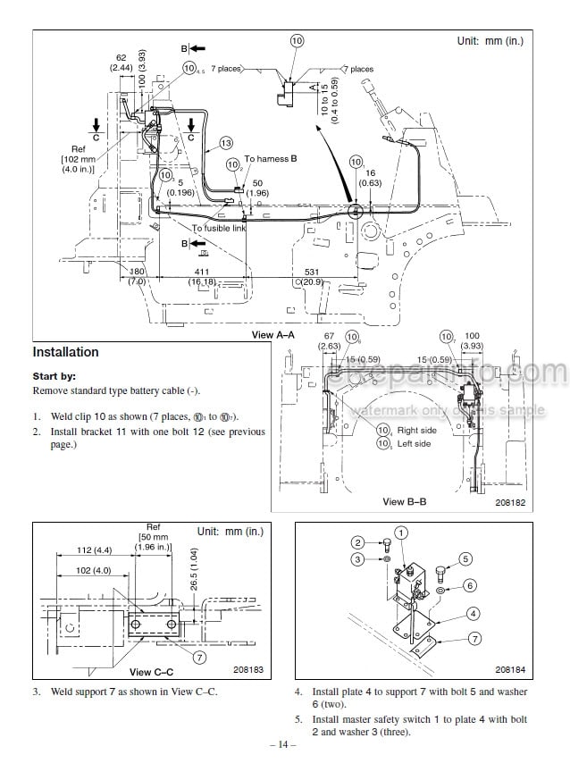 Photo 1 - Mitsubishi FGC35K FGC40K FGC40K STC FGC45KC FGC45K FGC55K FGC55K FGC60K FGC70K FGC70K STC Service Manual Supplement Forklift 99739-93100