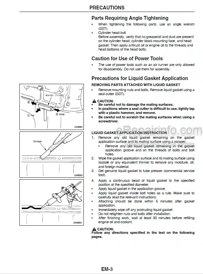 Photo 7 - Mitsubishi GK15 GK21 GK25 Service Manual Engine For Forklift 99789-73100