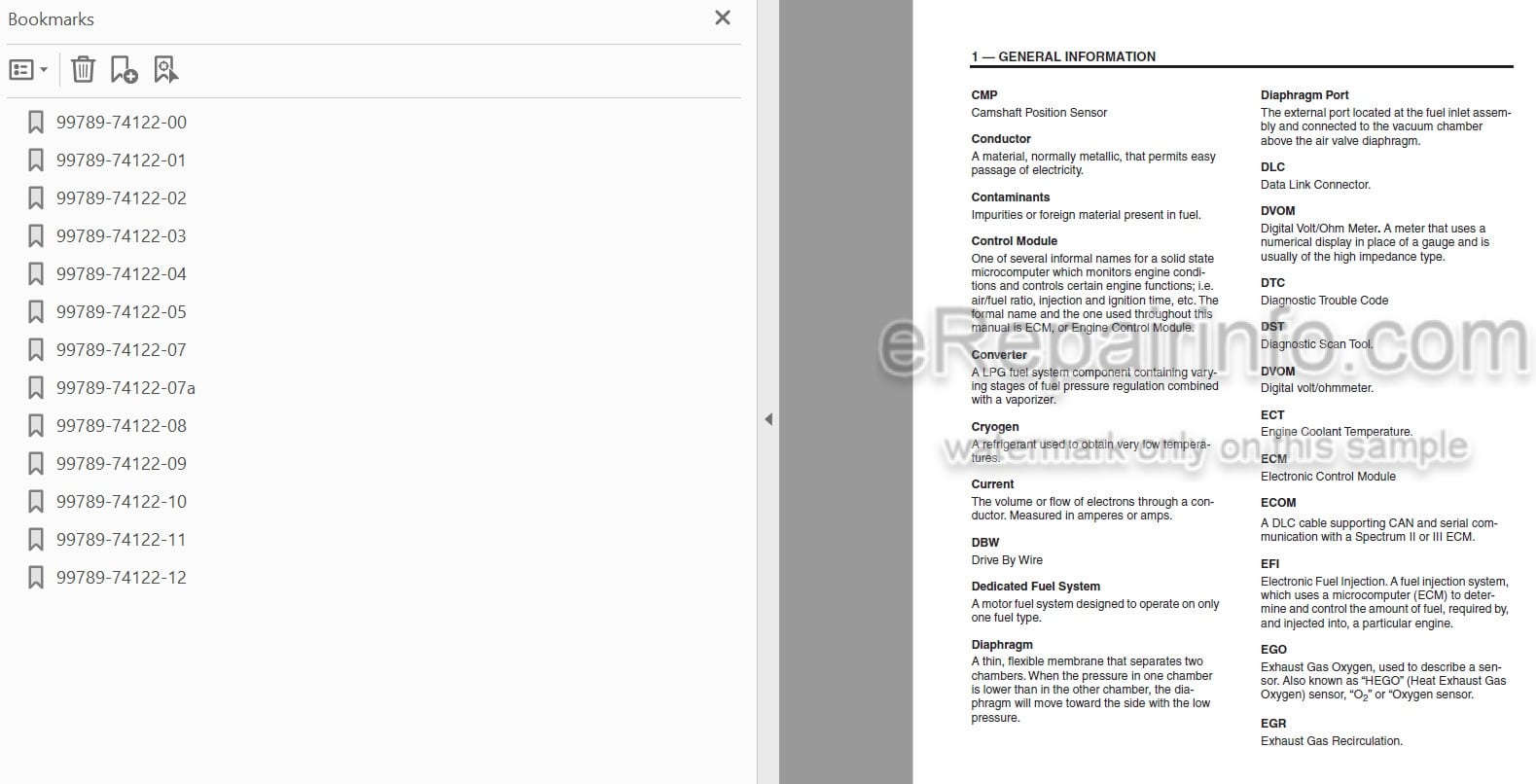 Photo 3 - Mitsubishi GM4.3L G6 Service Manual Engine Fuel System Supplement 99789-74221 99789-74122 EN FRA