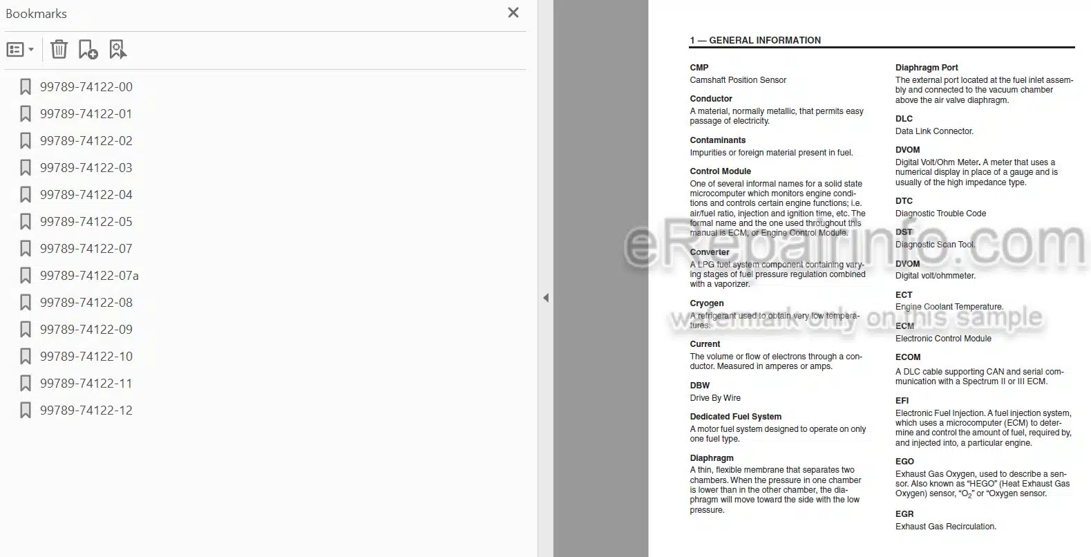 Photo 3 - Mitsubishi GM4.3L G6 Service Manual Engine Fuel System Supplement 99789-74221 99789-74122 EN FRA
