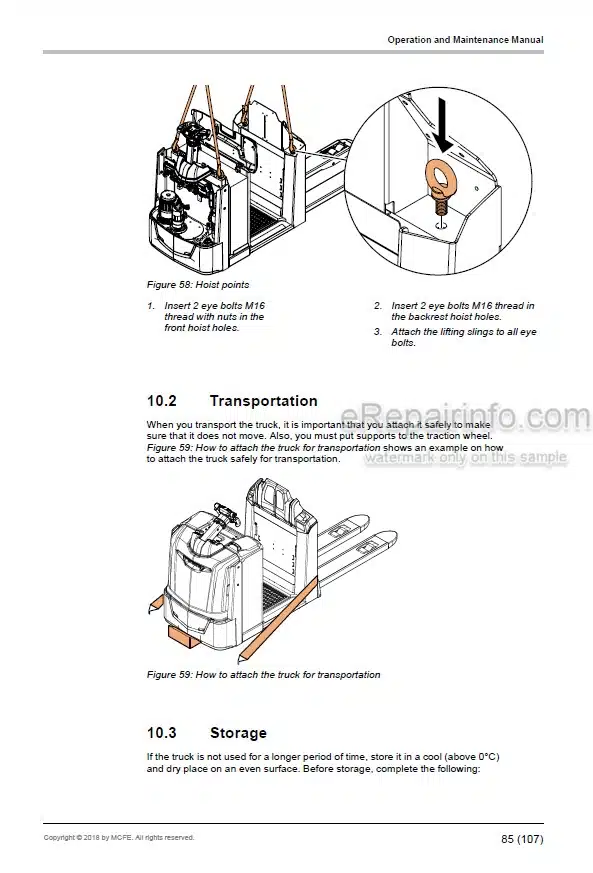 Photo 3 - Mitsubishi OPB12N2F OPB12N2P OPB20N2 OPB20N2P OPB25N2 OPB25N2P Operation And Maintenance Manual Lift Truck 638521