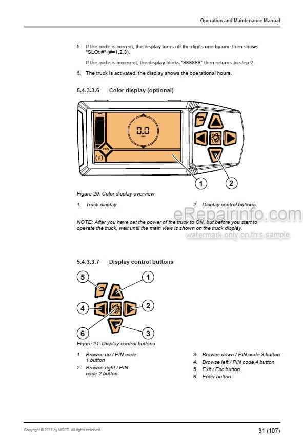 Photo 5 - Mitsubishi OPB12N2F OPB12N2P OPB20N2 OPB20N2P OPB25N2 OPB25N2P Operation And Maintenance Manual Lift Truck 638521