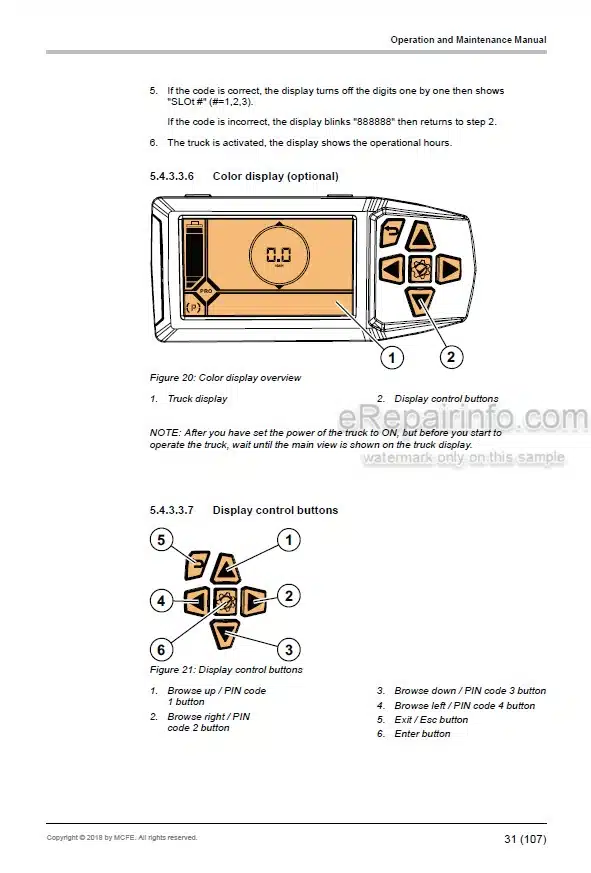 Photo 5 - Mitsubishi OPB12N2F OPB12N2P OPB20N2 OPB20N2P OPB25N2 OPB25N2P Operation And Maintenance Manual Lift Truck 638521
