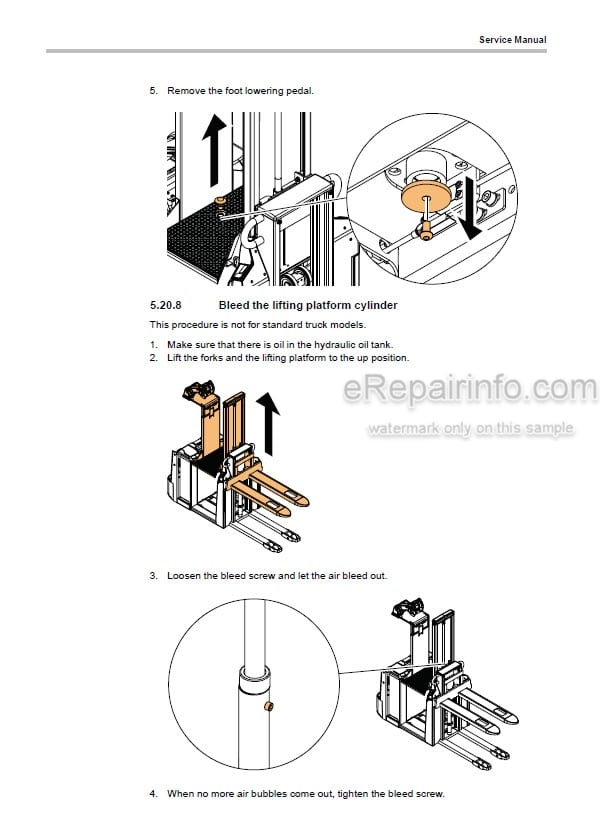 Photo 3 - Mitsubishi OPB12N2F OPB12N2P OPB20N2 OPB20N2P OPB25N2 OPB25N2P Service Manual Lift Truck 639784 EN FRA DE